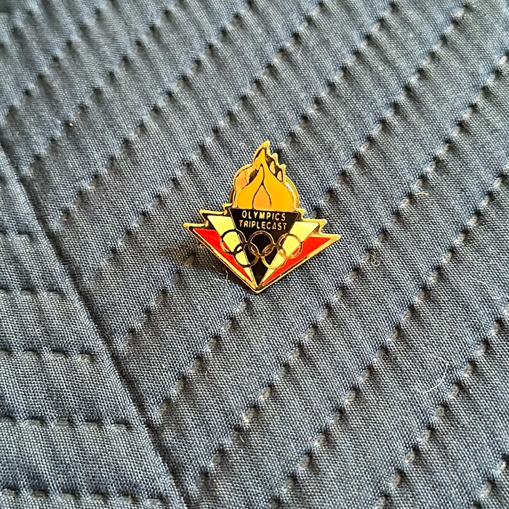 Olympic Triplecast vintage pin